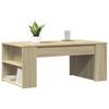 Vidaxl Stolik Kawowy, Dąb Sonoma, 102X55X42, Materiał Drewnopochodny