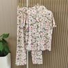 Summer Pajamas Women's Cotton Silk Short Sleeve Thin Suit K-style Homewear Cute Student Loose Plus Size Can Be Outwear