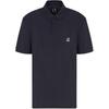 Logo Button Closure Short Sleeve Polo Shirt Men Polo Shirts Navy-Blue XM000367-AF13022-UB101