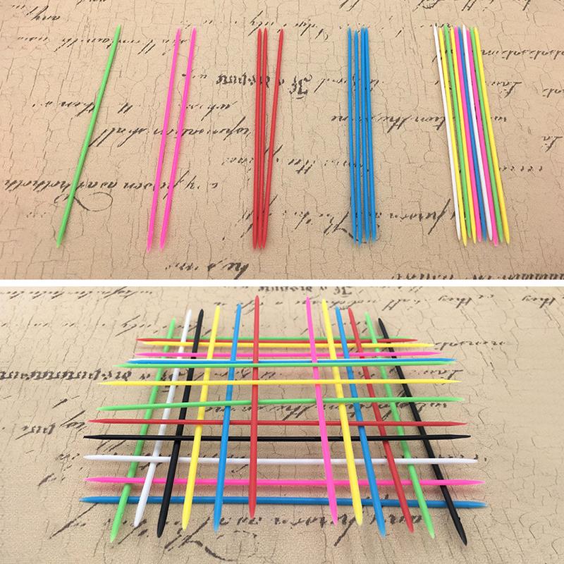30 Peças Bebê Crianças Educacional Colorido Plástico Tradicional Mikado Jogo Pegar Palitos Com Caixa Jogo Presentes Infantis