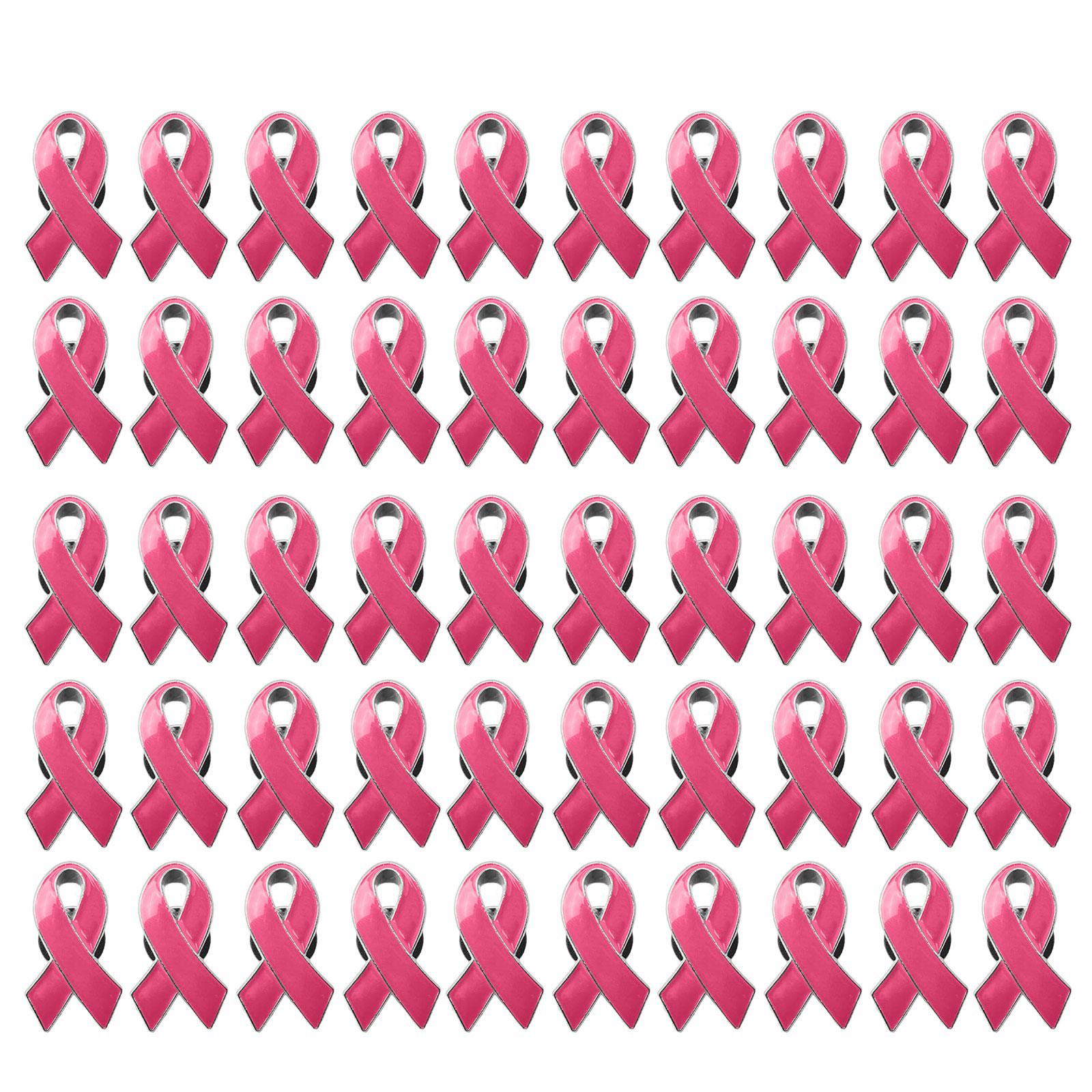 

Набор значков группы 50 штук Металлический значок на лацкан для повышения осведомленности Значки-броши группы Значки надежды Эмалевые ювелирные значки для украшения горячий розовый