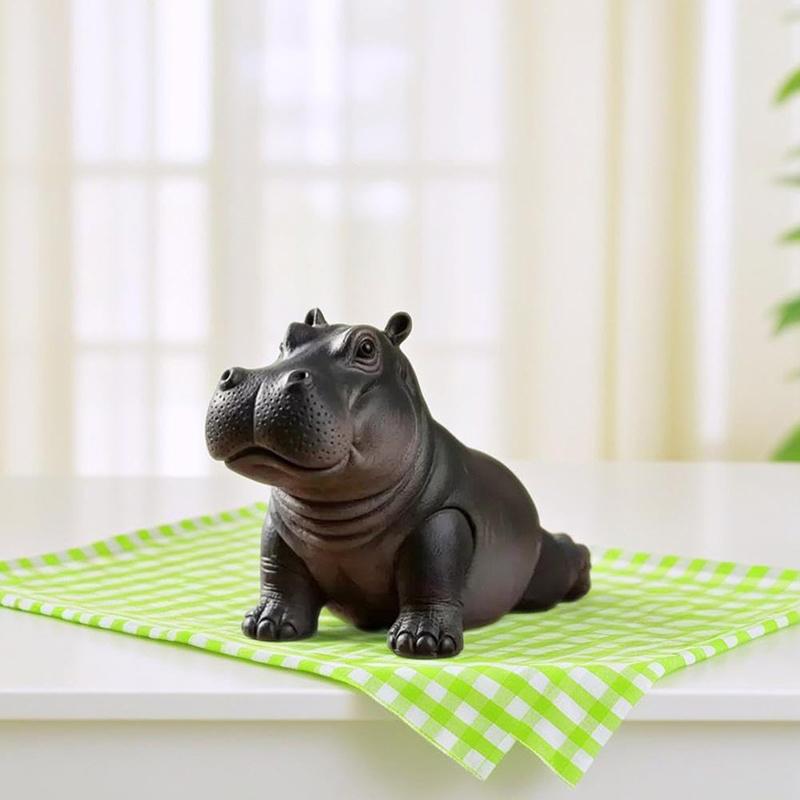 Yoga Master Hippo Statue Handcrafted Resin Hippopotamus Figurine Hippo Figurine Yoga Statue Meditation Hippopotamus For Home
