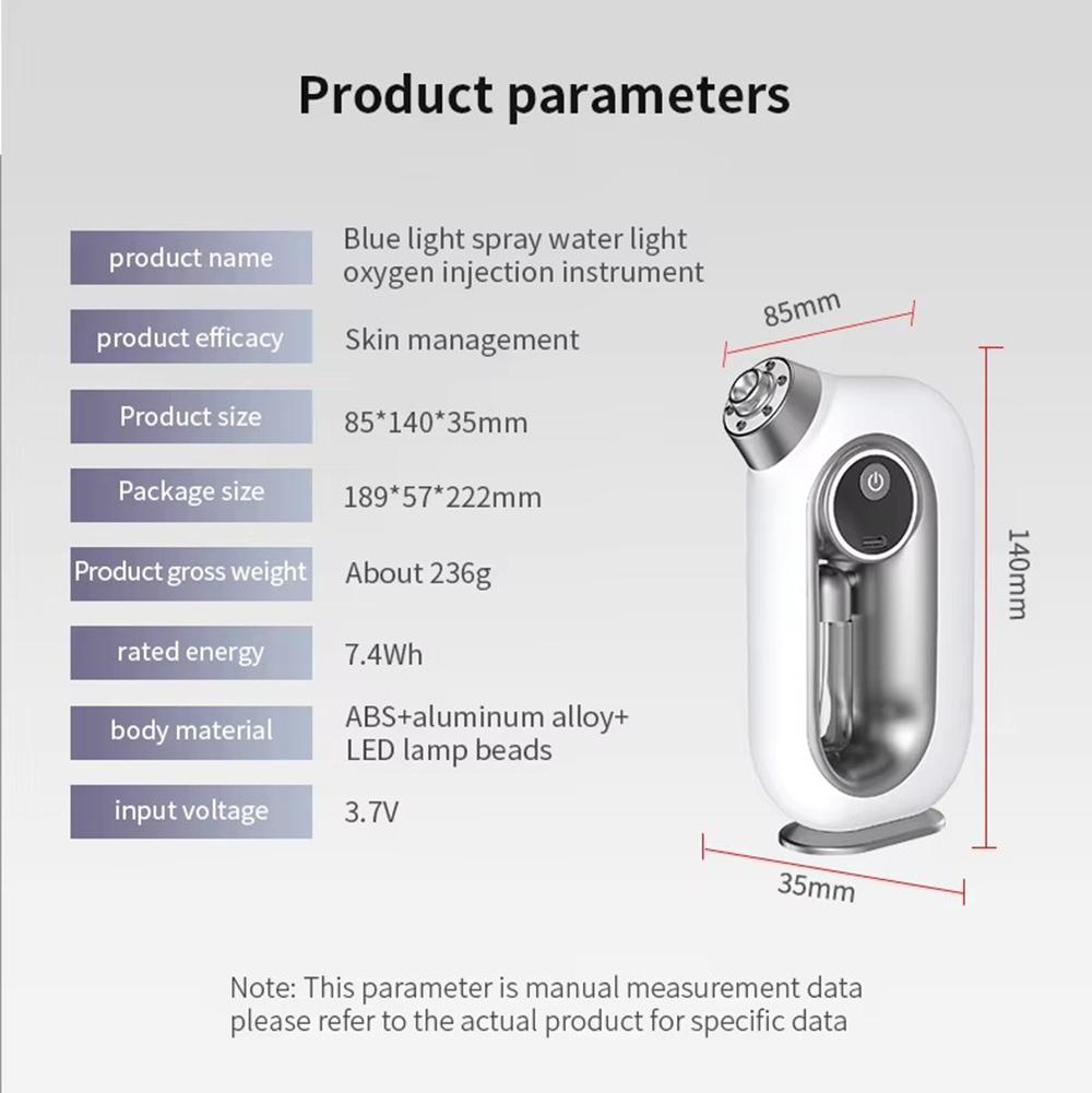NOWY Nawilżający Mgiełka do Twarzy Aerograf do Twarzy Głębokie Oczyszczanie Wtryskiwacz Tlenu Bezprzewodowy Kompresor Aerografu