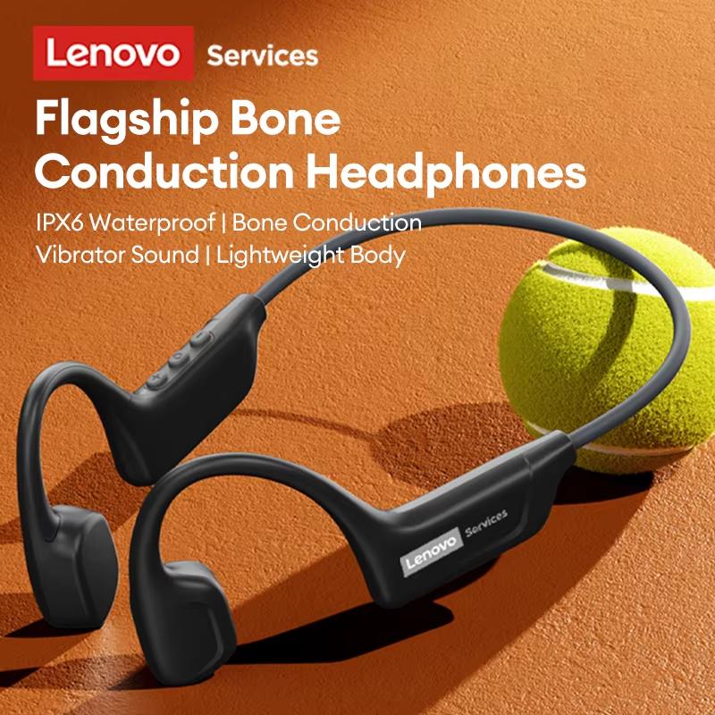 Original Lenovo S102 Wireless Bone Conduction IPX6 Waterproof Sports Headphones Cycling Fitness Earbuds Bluetooth V6.0 Earphones