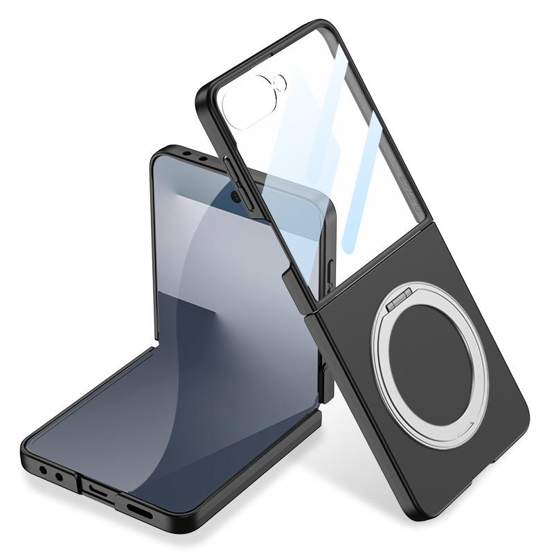 Suitable for Samsung ZFlip7 Mobile Phone Case Folding Screen Ultra Thin Full Inclusive Protective Case Film Anti Fall Flip7 Rotary Bracket