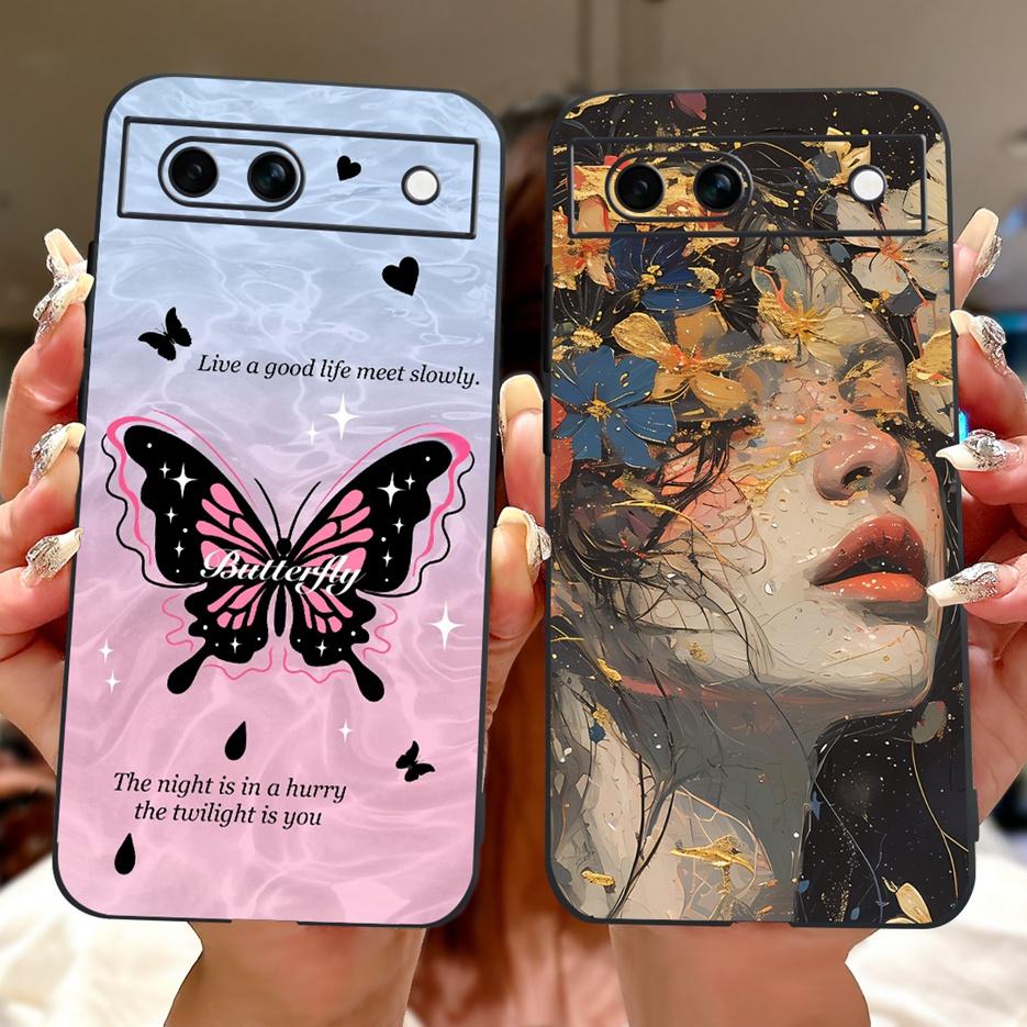Für Google Pixel 8A Hülle Pixel8 Pro Niedliche Katze Löwe Bemalte Abdeckung Weiche TPU Handyhülle Für Google Pixel 8 Pro Pixel8A Fundas Bumper