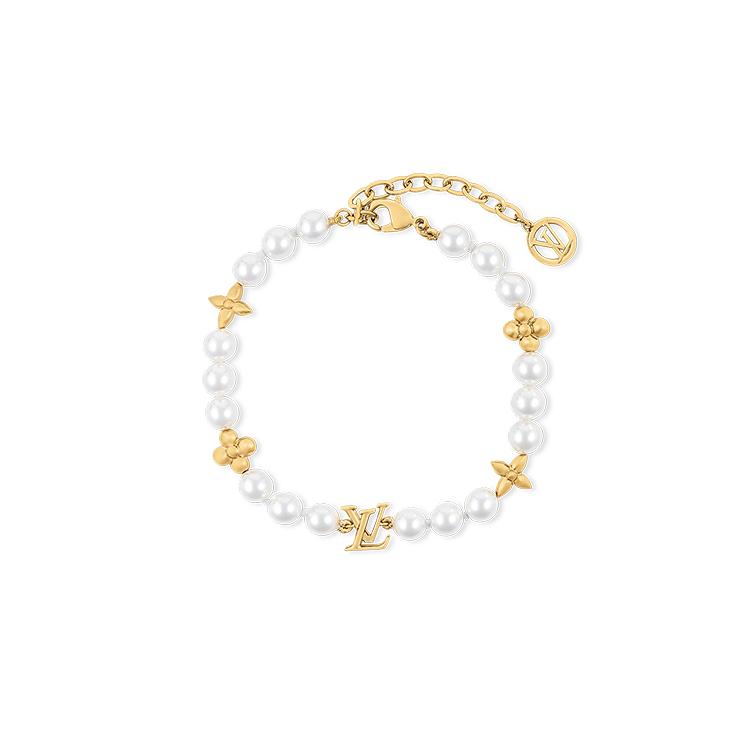 

Louis Vuitton My Lv Pearl Logo Resin Bracelet Women Bracelet White M1129A Basic Packaging-Dust Bag+Box