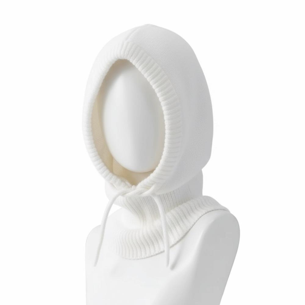 Thick Winter Knitted Hooded Caps Windproof One-piece Neck Collar  for Winter Outdoor Activities