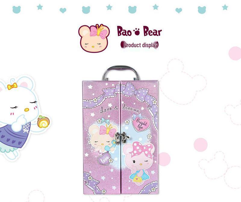 Jieyani Princess Makeup Set for Kids - Pretend Play Kit with Lipstick and Nail Polish