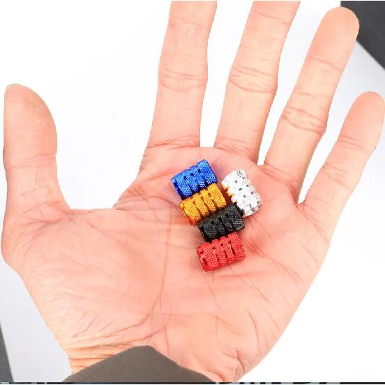Aluminum Alloy Automobile Tire Valve Cap Three-Slot Circular Universal Valve Core Vacuum Tire Tire Pressure Monitoring Valve Cap Valve Stems 1