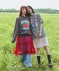 RONRON Cancan Ruffle Layered Pantskirt Melange Gray