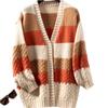 Casual Minimalist Cardigan Knit Outerwear For Women