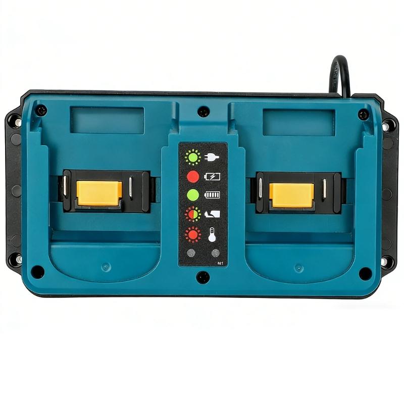 Battery Adapter Charging Solution Double Port Power Charging Base for Various Devices Waterproof Cable Small Design