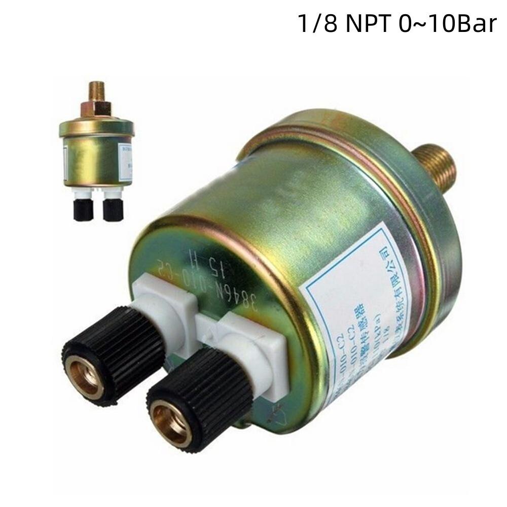 Engine 1/8 NPT Oil Pressure Sensor  Gauge Sender Pressure Range 0~10Bar 0-1.0Mpa