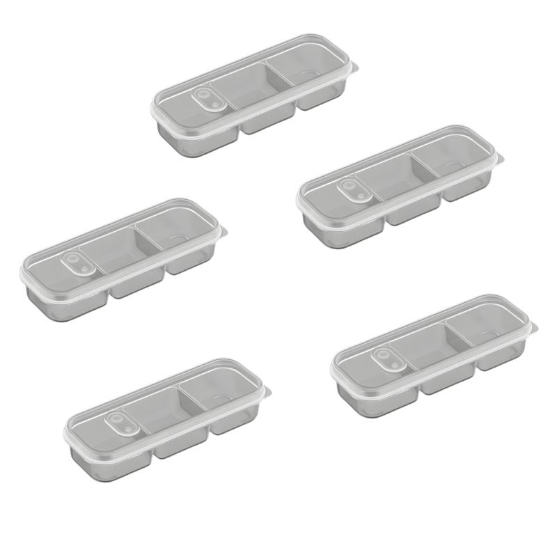 1/3/5Pcs Food Fruit Storage Box Multiple Compartments BPA Free Transparent Design Portable Refrigerator Freezer Organizer