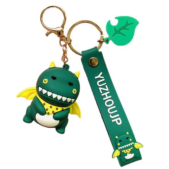 Portachiavi In Metallo Colorato A Forma Di Scheletro Di Dinosauro - Dimensioni: 6 Cm (Dinosauro) - Idea Regalo Originale Per Appassionati Di Dinosauri