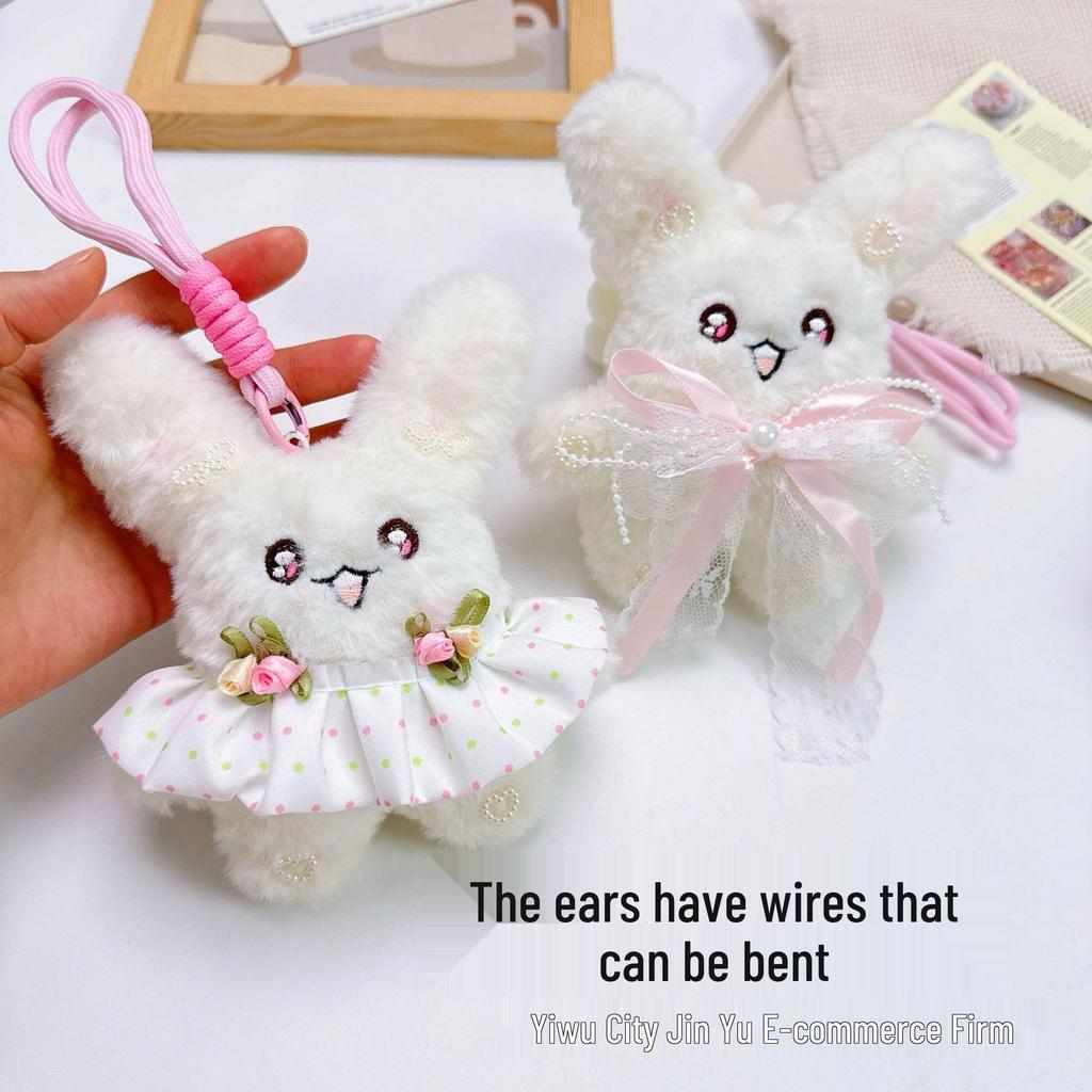 Adorable Rabbit Plush Pendant – Cartoon Toy Charm for Bags and Gifts