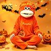 Halloweenský Cosplay Kostým Stvoření s Velkými Ústy Jednodílné Pyžamo, Dýňové Fleecové Kapucové Unisex Jednodílné Pyžamo Oblečení na Spaní Domácí Oblečení Volný Střih