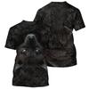 Summer Round Neck Animal Pattern 3D Print Top Fashionable Casual Short Sleeved Men's T-shirts