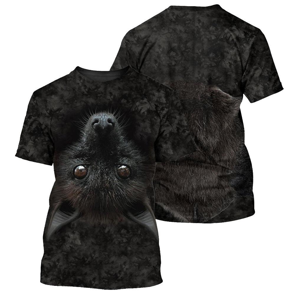 Summer Round Neck Animal Pattern 3D Print Top Fashionable Casual Short Sleeved Men's T-shirts