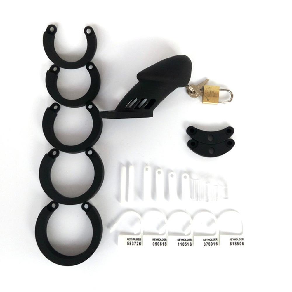 Male Silicone Cb Lock Chastity Lock Penis Cage Adult Sex Toys Cock Cage Slave Cuckold Torture Scrotum