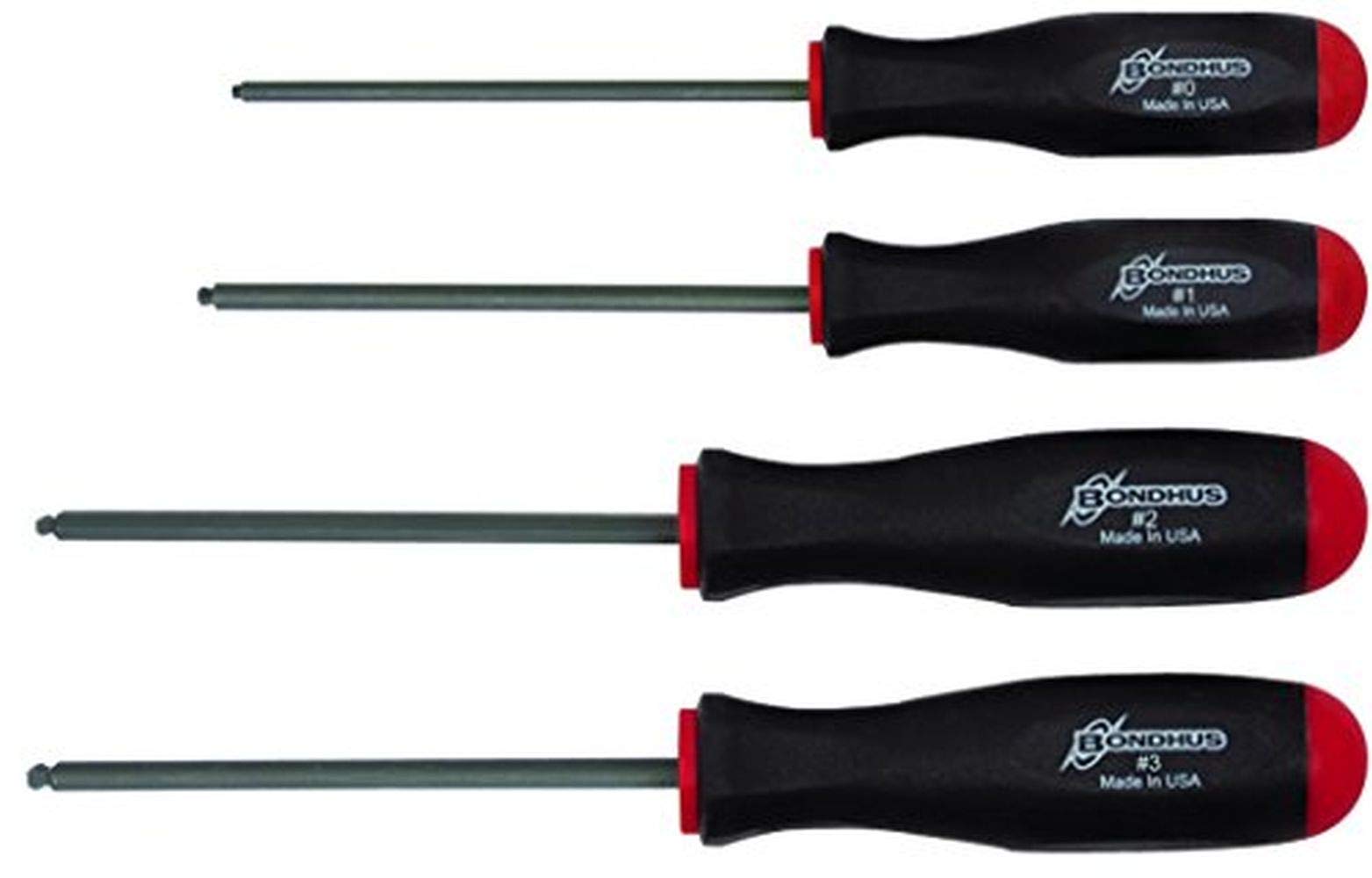 

Hexagonal ball point square driver black set of 4 BRX4 [BONDHUS] set, dyed, (#0, #1, #2, #3) No.11640 чорний