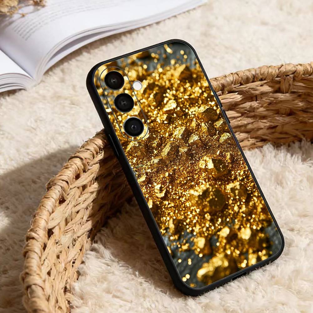 

Fine Gold Phone Case For Samsung Galaxy A91,80,73,72 ,71,53,52,32 ,31,22,21s,20,Soft Black Case Samsung a13 5g