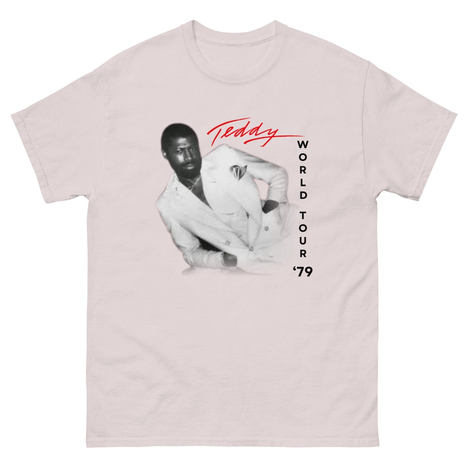 Retro Teddy Pendergrass ‘79 World Tour Unisex Tee - Embrace Timeless Rock Style! 4XL