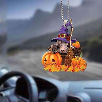 Funny Car Pendant Halloween Pumpkin Decor Lovely Auto Rearview Mirror Pendants Rear View