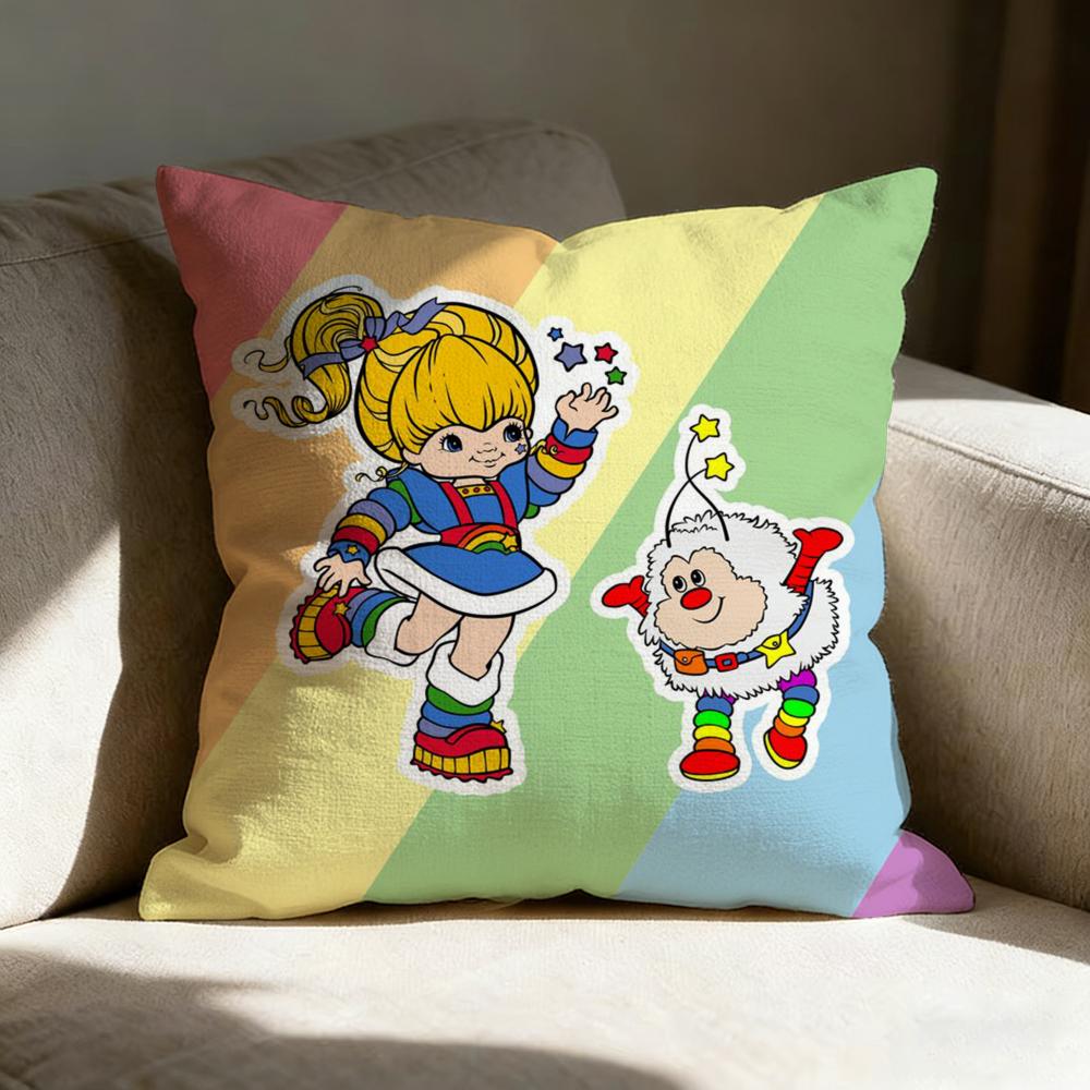 Cute R-Rainbows B-Brite Pillow Case pillowcase, double-sided printed, sofa cushion, bedroom headboard pillow