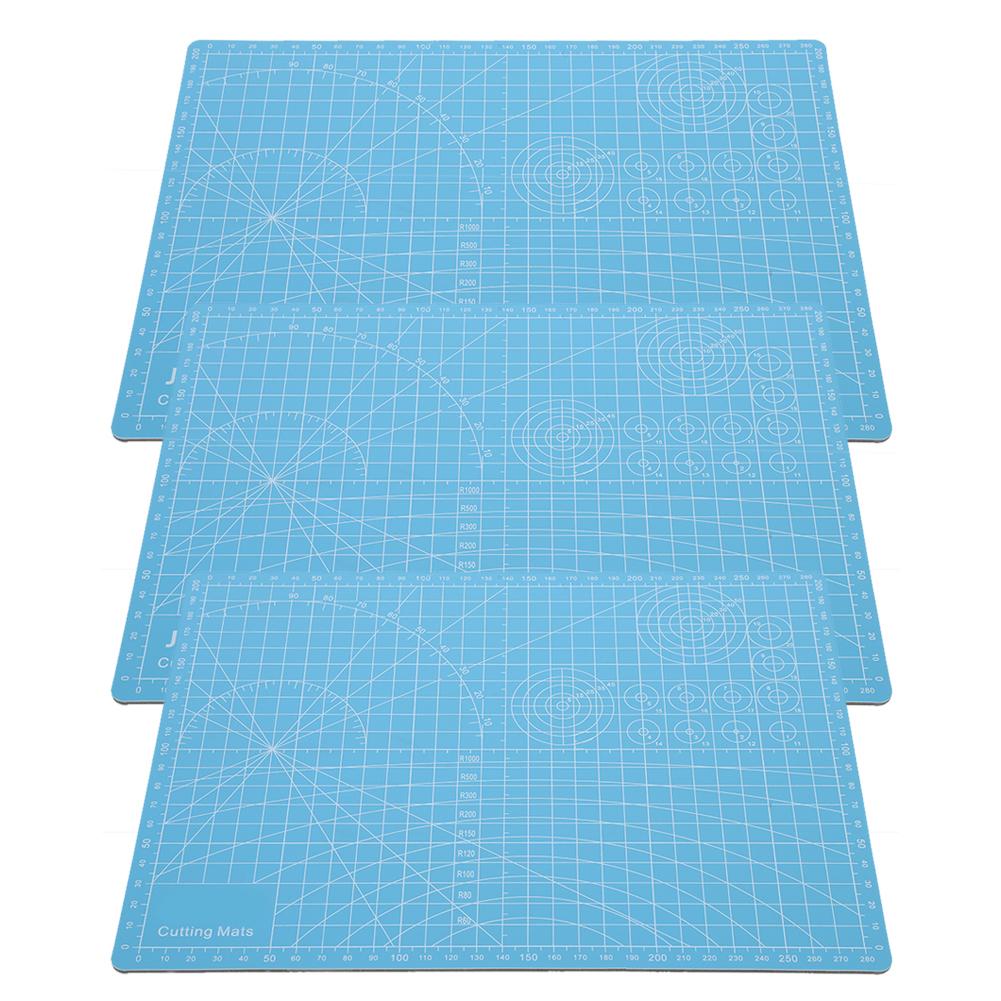 3 Peças Base de Corte A4 Modelo Feito à Mão Almofada de Corte Papel Carimbo de Borracha Gravação Placa com Escala