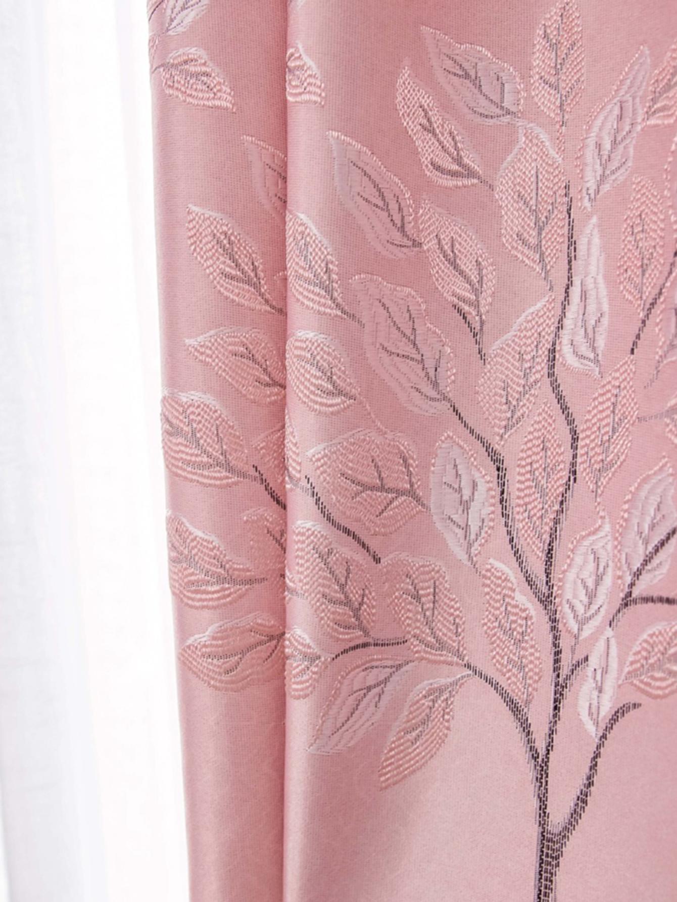 Verdikte Volledig Verduisterende Roze Gordijnen Verse Platteland Woonkamer Slaapkamer Isolatie Lichtblokkerend Eenvoudig Zonnescherm Doek W100xH200cm&Rod pocket roze