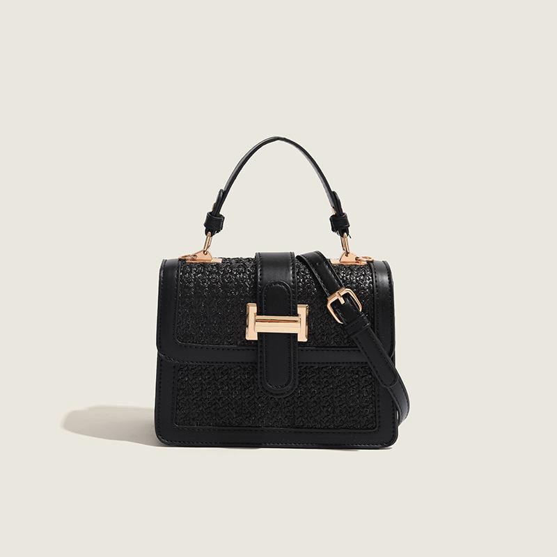 

Versatile Handheld Small Bag for Women 2025 Trendy New Fashionable Straw Bag Internet Celebrity Fashion Crossbody Small Square Bag for Women чорний