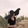 Ladies Beach Hat Fashion Large Wide Brim Sun Hat Roll Up Foldable Summer Beach Hat Big Eaves Sun Protection