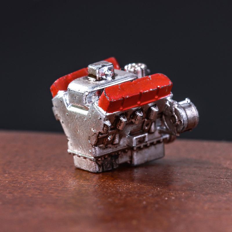 1:64 Engine Model Simulation Micro Garage Scene Ornament for Car Model Display Collector Sand Table Decoration Accessory