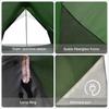 Family Tent with Roof Green and White 220 x 220 x 184 cm