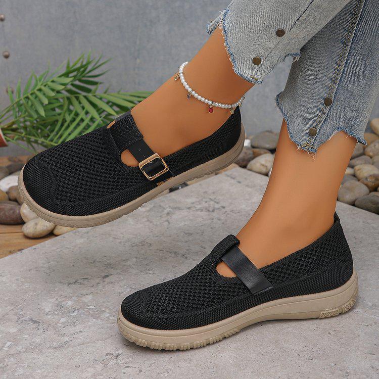 Spring Summer Flyknit Breathable Women's Slip-on Loafers