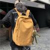 Schoolbag Canvas Backpack Female Harajuku Simple Large Capacity High School College Student School Bag Mori Travel Textured Backpack