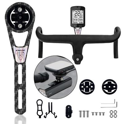 Support de fixation pour chronomètre de vélo et compteur de vitesse en fibre de carbone pour ordinateur de vélo de route, support étendu, support pour compteur de vélo pour Garmin Gopro