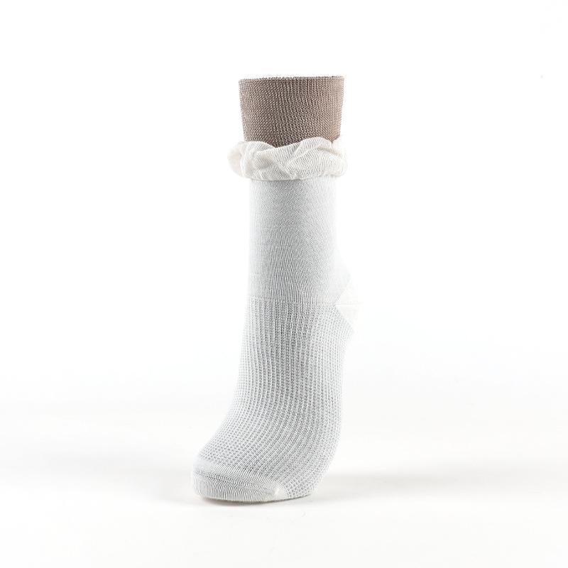 MEIKAN Women s Spring & Summer Mid-Calf Lace Mesh Fashion Socks 35-38 белый