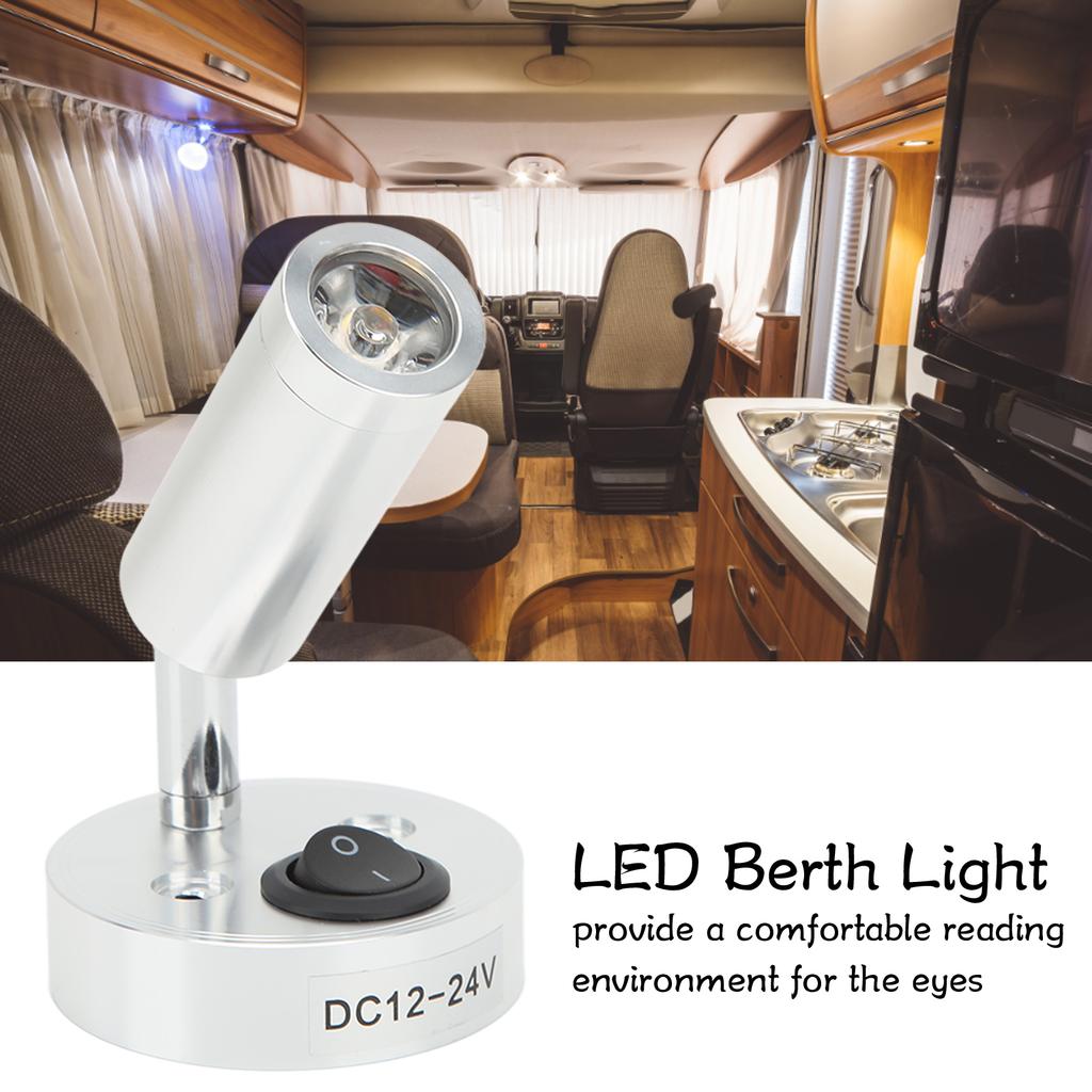RV Bedside Reading Light Rotatable Wall Mount LED Spot Reading Light 3W with for Boat
