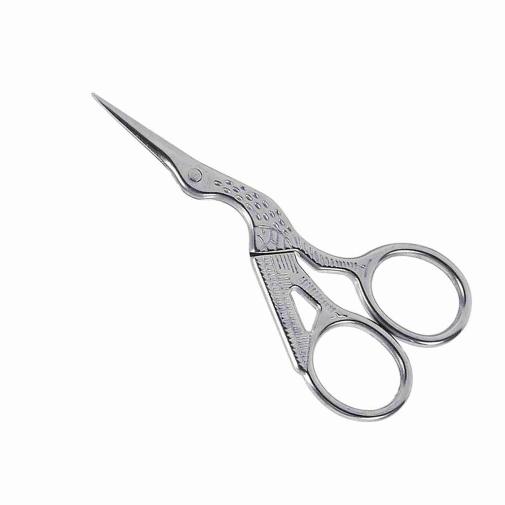 1Pc Stainless Steel Embroidery Sewing Tools Crane Shape Shears   Stitch Scissors Gold
