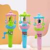Interactive Glowing Carousel Toy Develop Hand Strength with Manual Joystick Rotates Lights Up Toy for Babies