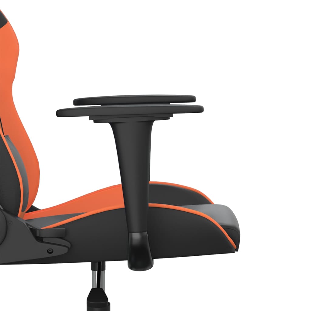Gaming Chair Black and Orange Synthetic Leather