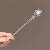 Vintage Moonstone Star Moon Hair Sticks For Women Chinese Style Cross Tassel Hairpin Disk Hair Chopsticks Hair Accessories