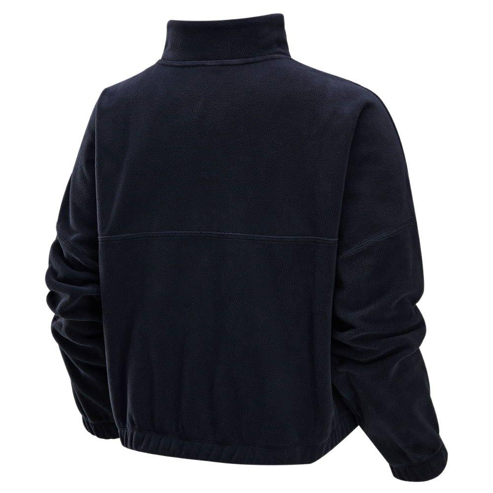 Nike Therma-Fit One Oversized Fleece Logo Embroidery Pattern Pullover Half-Zip Long Sleeve Sweatshirt Women Sweatshirt Black White FV7956010