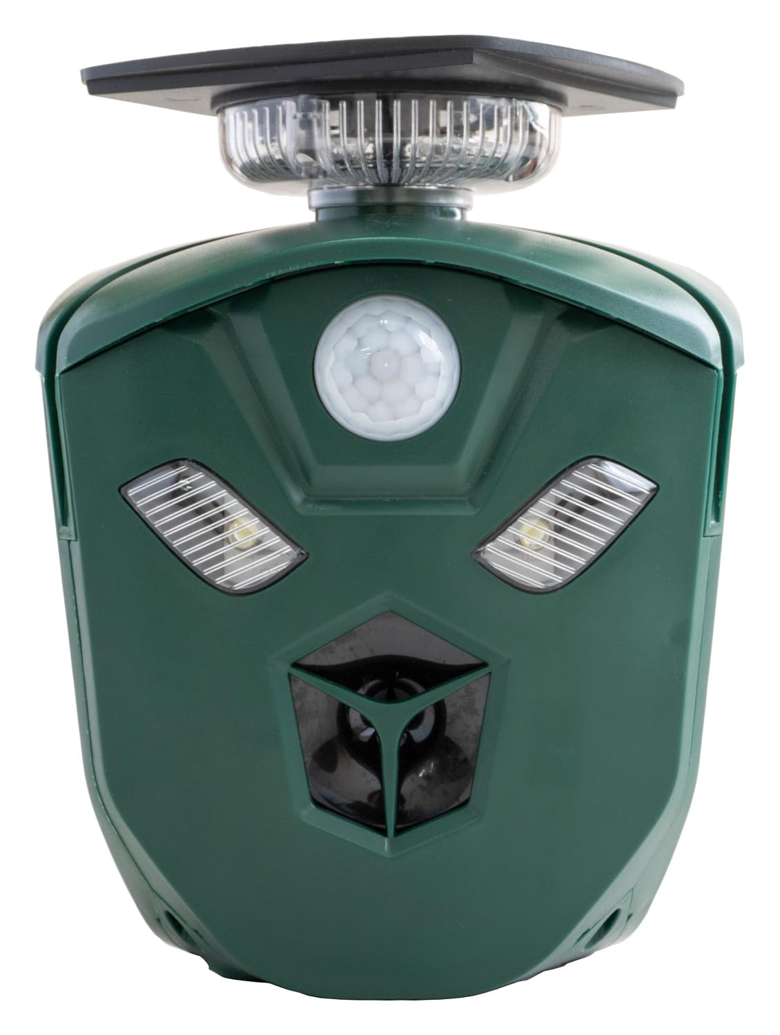 

Цифровой наземный светодиодный и ультразвуковой отпугиватель вредителей с датчиком обнаружения движения для звука ворон, фонарик, 360° для собак, кошек, мышей, зелёный