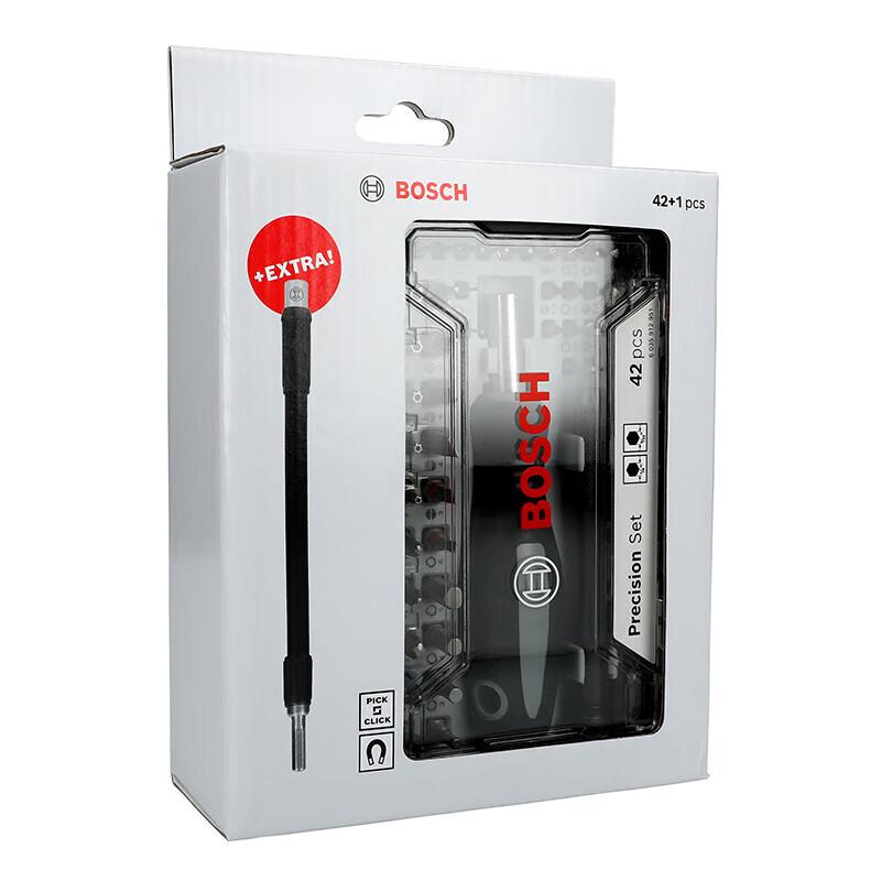 Набор бит для отвертки Bosch из 43 предметов с рукояткой и удлинителем