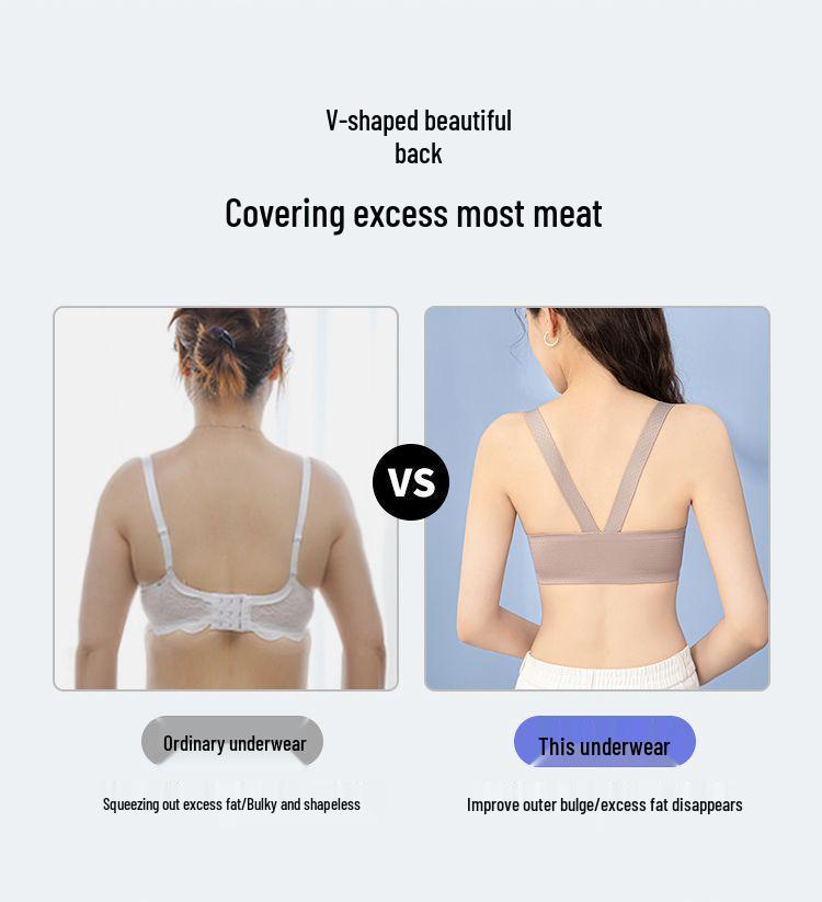 Women's Seamless Bra: Enhances Small Chest, Side Support, Anti-Sagging, Front Closure, Sexy & Comfortable with Beautiful Back
