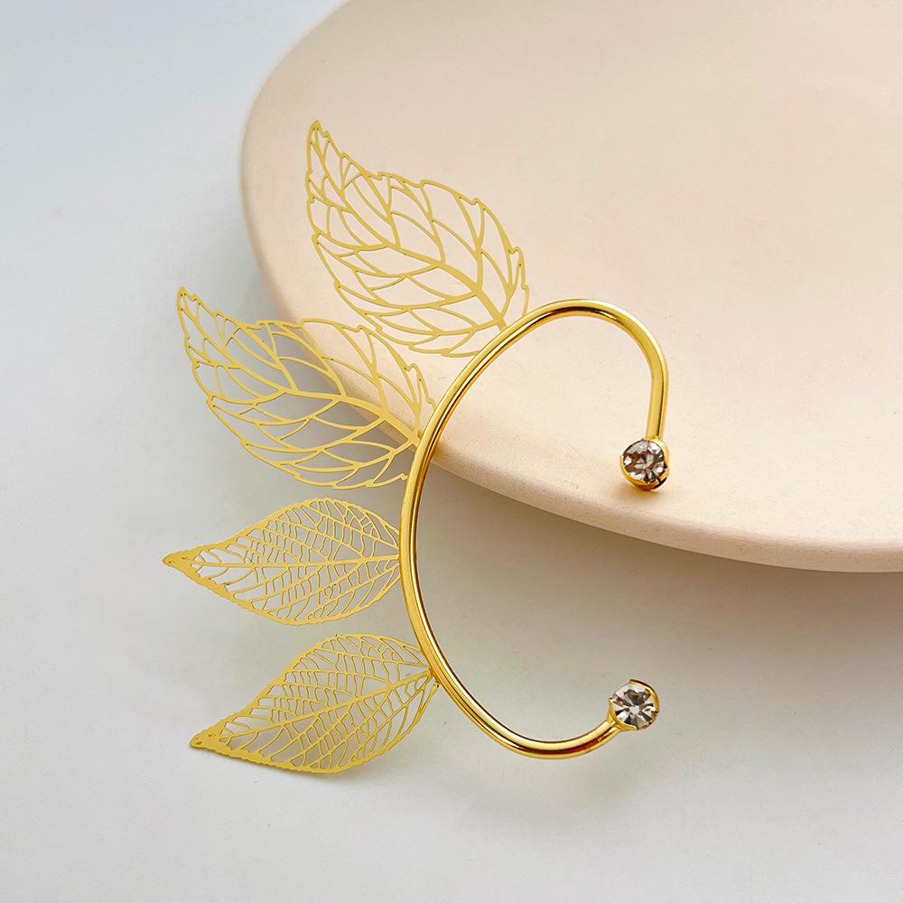 Mori Style Retro Leaf Wing Ear Cuff - No Piercing Required, Elf Fairy Design